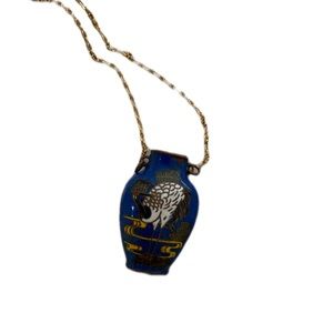 Antique Vinaigrette w/30" Gold Chain